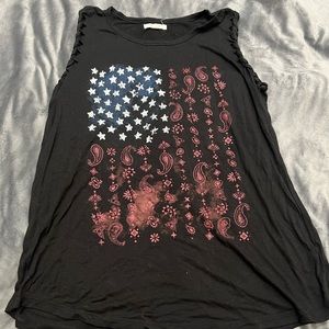 American flag tank top